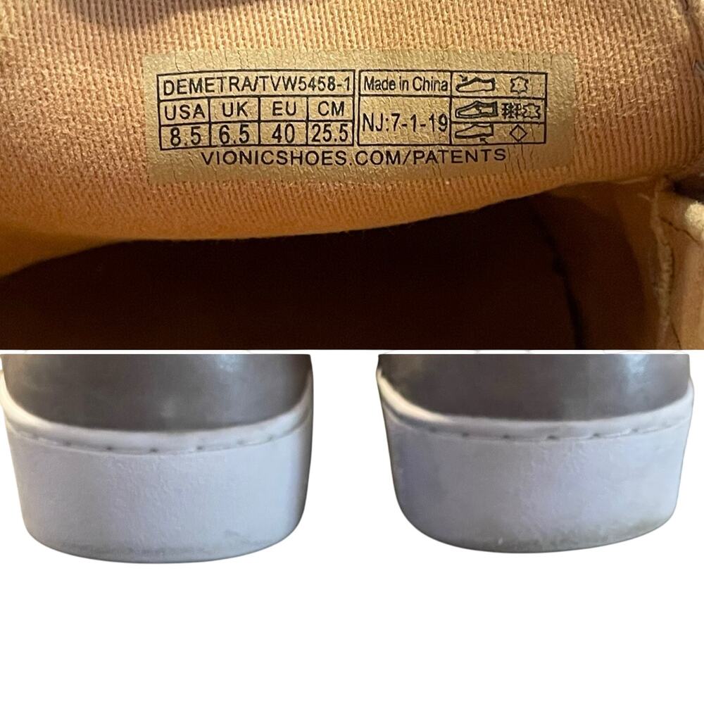 Vionic Demetra Gray Leather Slip-On Loafer Women’s Size 8.5 - Picture 5 of 8